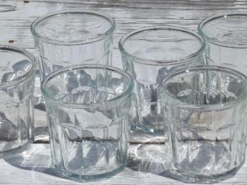 catalog photo of Luminarc France, 6 jelly / preserve jars, wide tumbler drinking glasses