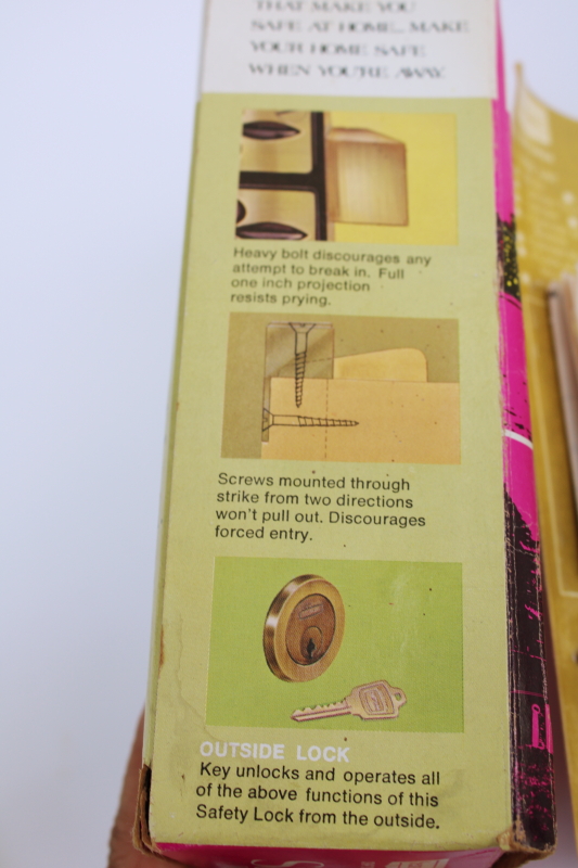 photo of MCM 60s sleek mod door lock hardware w/ bronze finish, new old stock Sears  #11