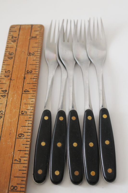 photo of MCM Hackman Finland Kievari stainless forks, mod sporks w/ rounded handles 70s vintage  #6