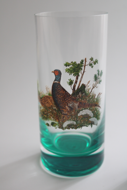 photo of MCM big game animals drinking glasses, man cave retro 50s green highball tumblers  #6