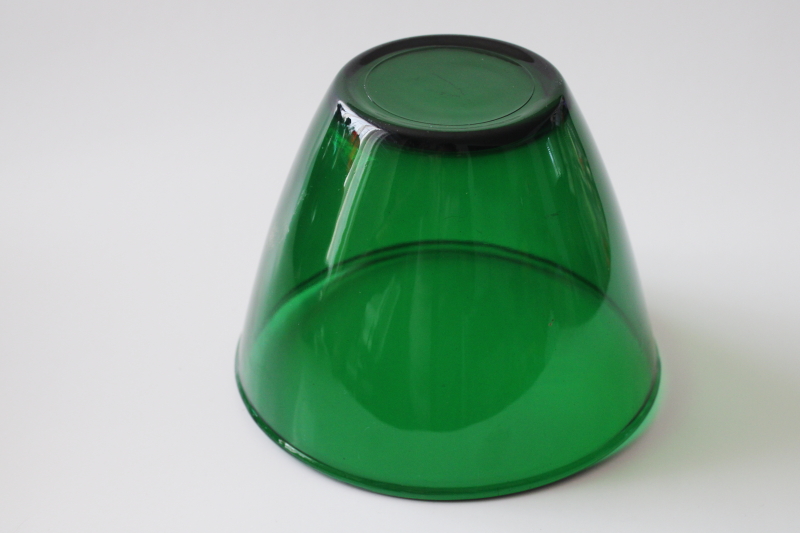 photo of MCM vintage Anchor Hocking forest green glass bowl, small mixing bowl splash proof shape  #3