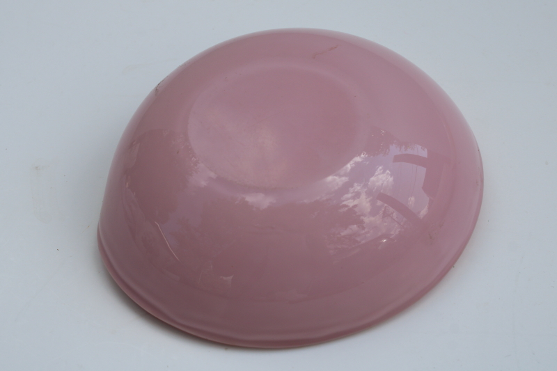 photo of MCM vintage Barbini Murano art glass, gold flecked pink glass ashtray bowl  #6