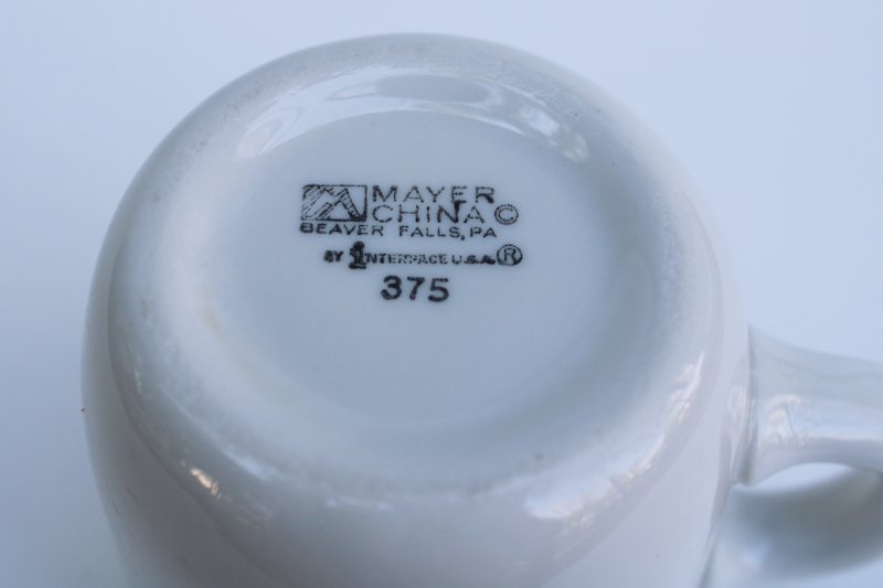 photo of MCM vintage Dunkin Donuts coffee mug, heavy ironstone restaurant china w/ pink cup logo #5