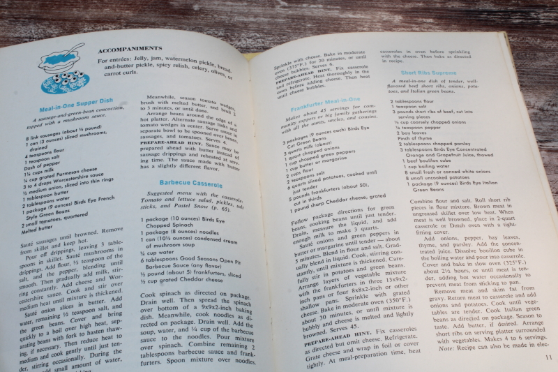 photo of MCM vintage General Foods Cookbook & Frozen Food Cook Book, retro recipes, kitchen tips  #7