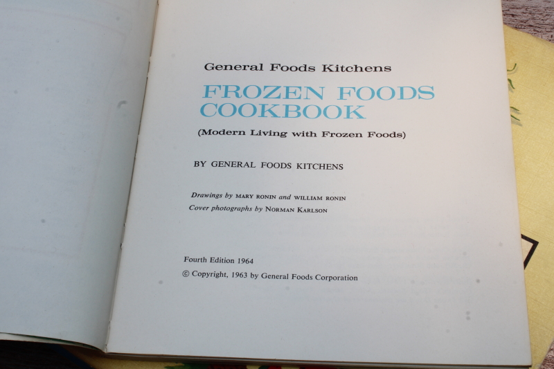 photo of MCM vintage General Foods Cookbook & Frozen Food Cook Book, retro recipes, kitchen tips  #8