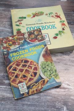 MCM vintage General Foods Cookbook & Frozen Food Cook Book, retro recipes, kitchen tips 