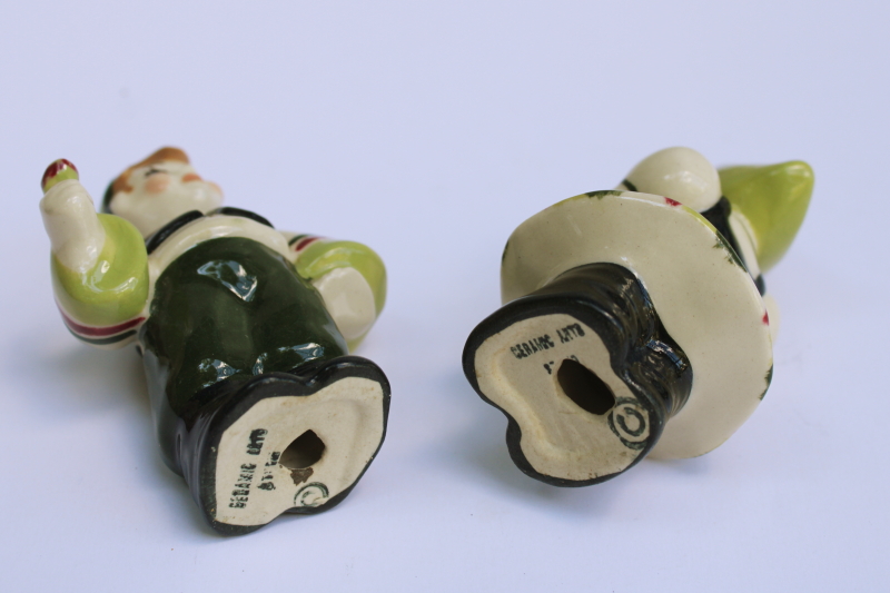 photo of MCM vintage Madison Ceramic Arts studio pottery figurines, Wee Swedes folk art boy & girl Hansel & Gretel #4