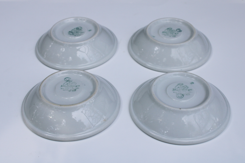 photo of MCM vintage Shenango restaurant ware china, atomic flower starburst sauce dishes or small bowls #4