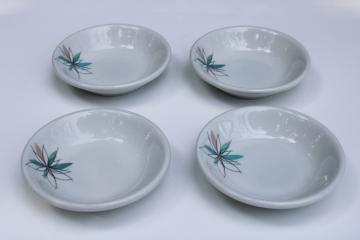 MCM vintage Shenango restaurant ware china, atomic flower starburst sauce dishes or small bowls 