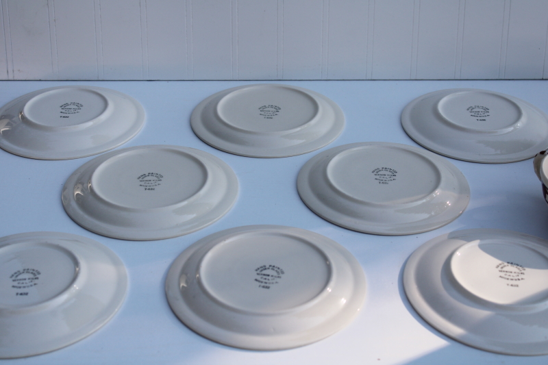 photo of MCM vintage Vernon Kilns California pottery dinnerware, Casa Cali coffee cups dessert plates set #6