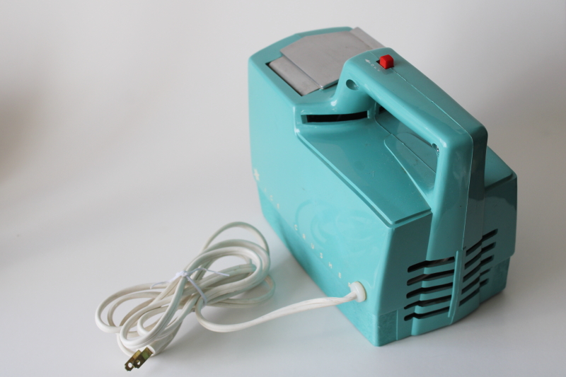 photo of MCM vintage aqua Oster Snowflake ice crusher, powerful electric motor metal grinder  #7