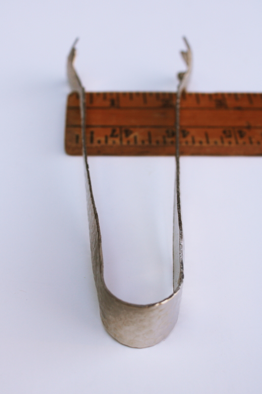 photo of MCM vintage barware, tiny tongs for serving ice cubes, ice bucket accessory  #3