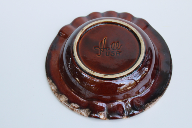 photo of MCM vintage big mod ceramic ashtray, Hull pottery horse w/ brown drip glaze 50s dude ranch den decor  #5