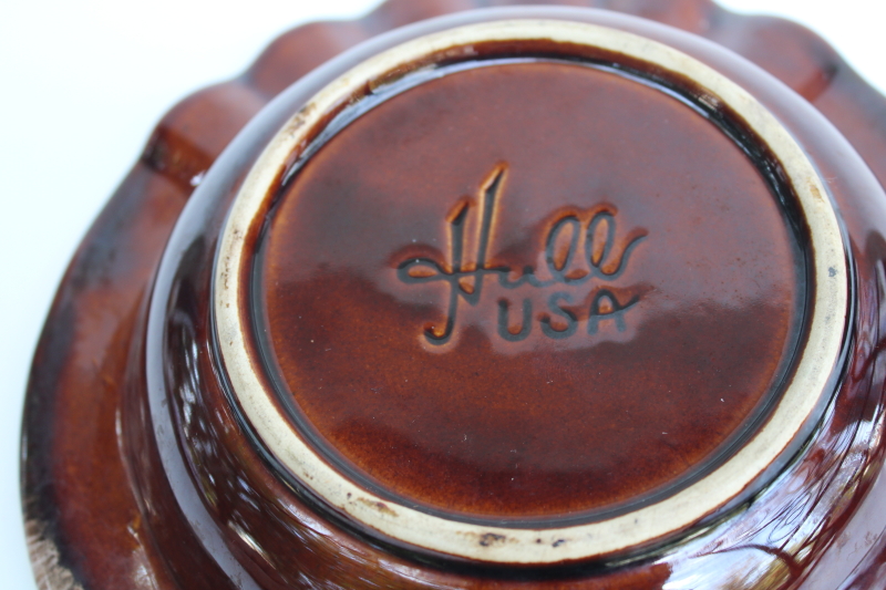 photo of MCM vintage big mod ceramic ashtray, Hull pottery horse w/ brown drip glaze 50s dude ranch den decor  #6