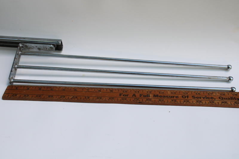 photo of MCM vintage chrome steel slide out closet rack, K Venience pants hanger rods or towel bars  #4