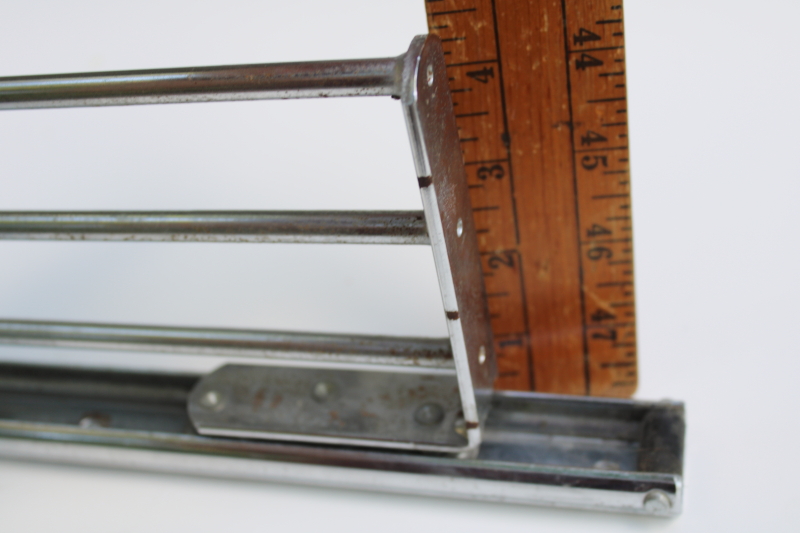 photo of MCM vintage chrome steel slide out closet rack, K Venience pants hanger rods or towel bars  #7