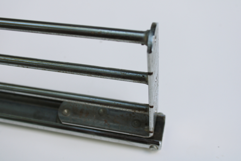 photo of MCM vintage chrome steel slide out closet rack, K Venience pants hanger rods or towel bars  #8