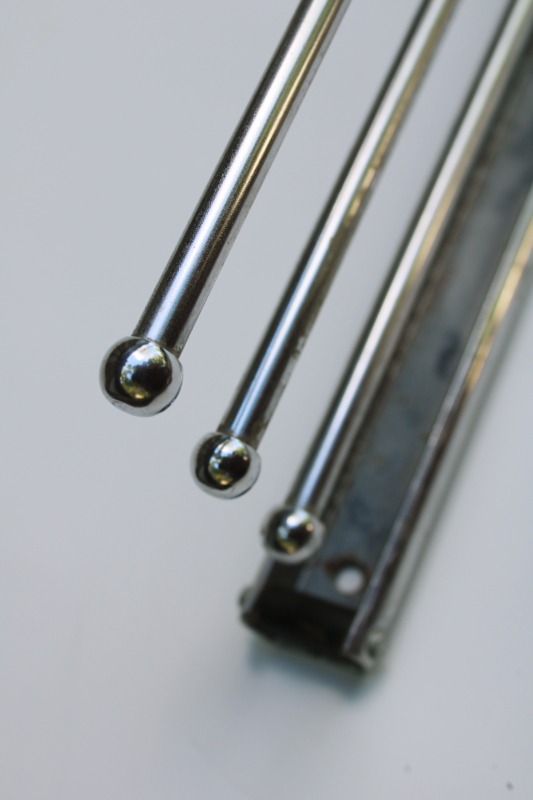 photo of MCM vintage chrome steel slide out closet rack, K Venience pants hanger rods or towel bars  #9