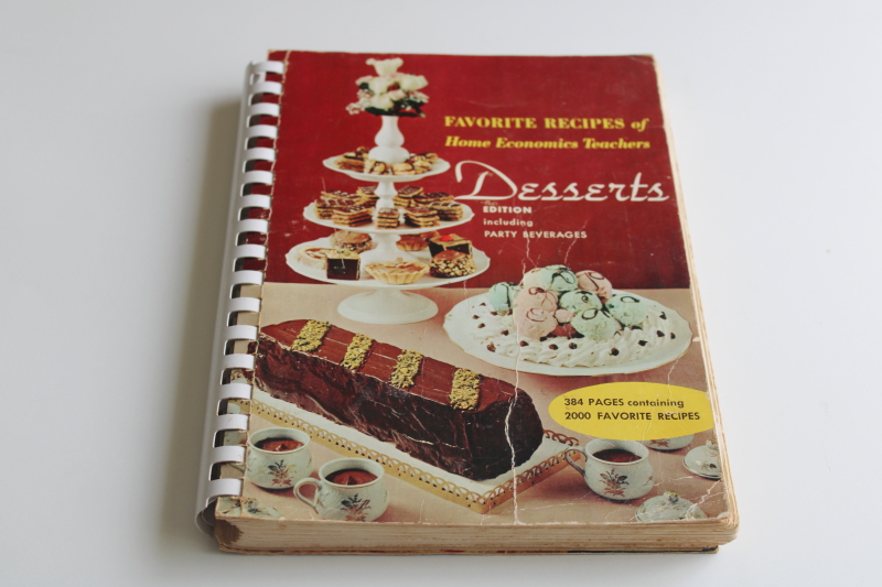 photo of MCM vintage cookbook 2000 favorite Desserts recipes from Home Economics teachers  #1