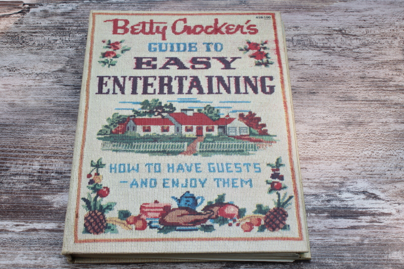 photo of MCM vintage cookbook Betty Crocker's Guide to Easy Entertaining 1st edition, Peter Spier drawings  #1
