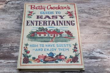 MCM vintage cookbook Betty Crocker's Guide to Easy Entertaining 1st edition, Peter Spier drawings 