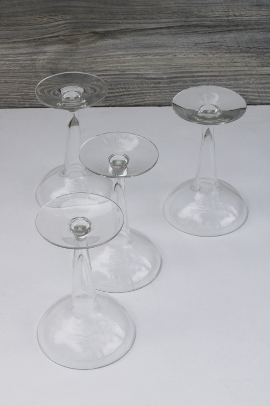 photo of MCM vintage hollow stem champagne glasses or mod cocktail glasses, retro bar glassware #4