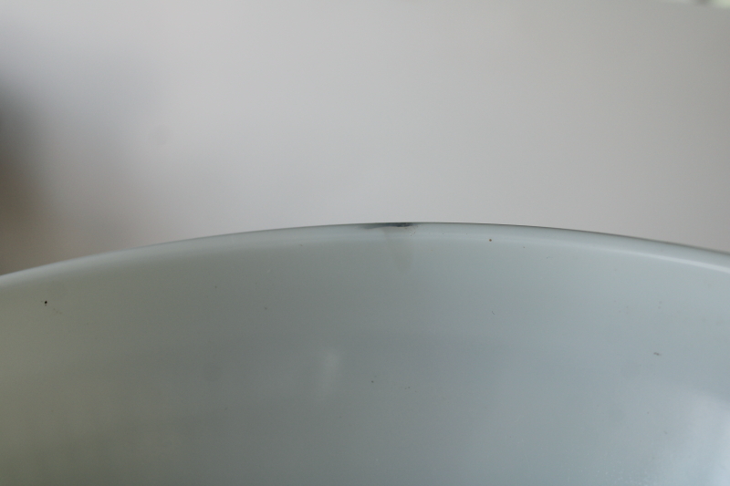 photo of MCM vintage milk glass torchiere reflector shade for table or floor lamp, waffle pattern glass  #4