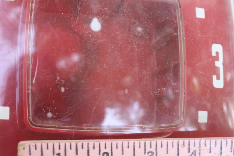 photo of MCM vintage red plastic GE wall clock case, empty no parts for upcycle frame or shadowbox display  #8