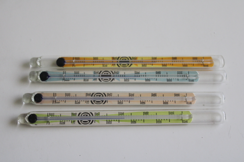 photo of MCM vintage set bar drinks glass thermometer stirrers swizzle sticks stir rods  #4