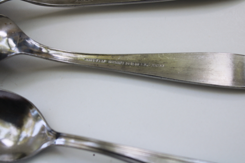 photo of MCM vintage stainless flatware, set of 8 grapefruit spoons, serrated edge teaspoons #3