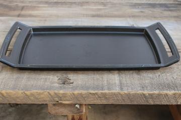 Made in France Staub enameled cast iron La Plancha double burner griddle 