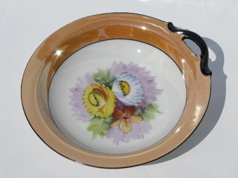 photo of Made in Japan vintage hand painted luster china, old Noritake etc. #4