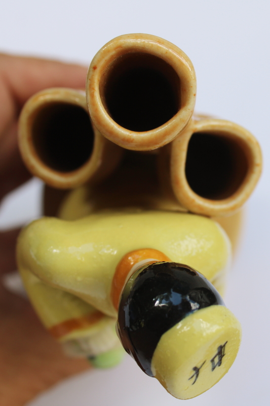 photo of Madison Ceramic Arts studio pottery figurine vase, MCM vintage Chinese musician w/ drum  #6