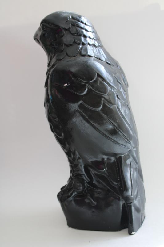 photo of Maltese falcon vintage chalkware figurine, life size prop film noir hollywood style #5