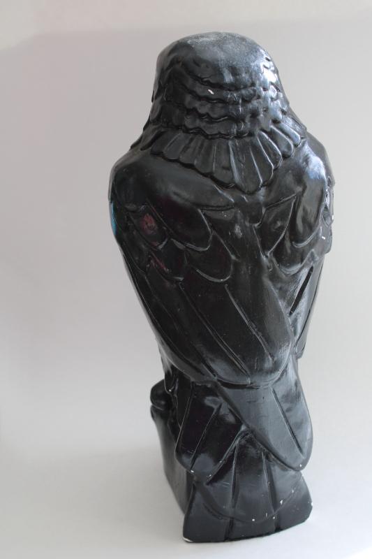 photo of Maltese falcon vintage chalkware figurine, life size prop film noir hollywood style #6
