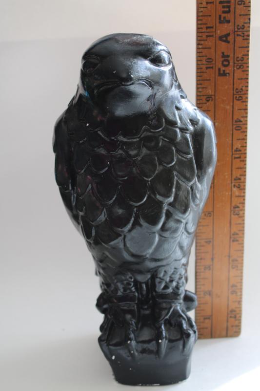 photo of Maltese falcon vintage chalkware figurine, life size prop film noir hollywood style #8