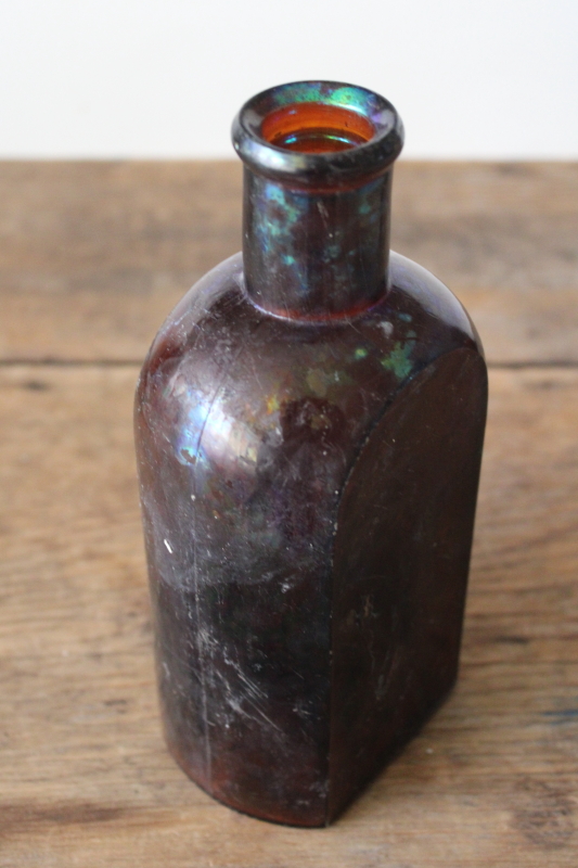 photo of Maltine Mfg Chemists embossed glass medicine bottle, amber brown dug bottle 1800s vintage  #3