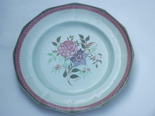 photo of Mandalay floral pattern vintage Adams - England Calyx Ware china plates #2