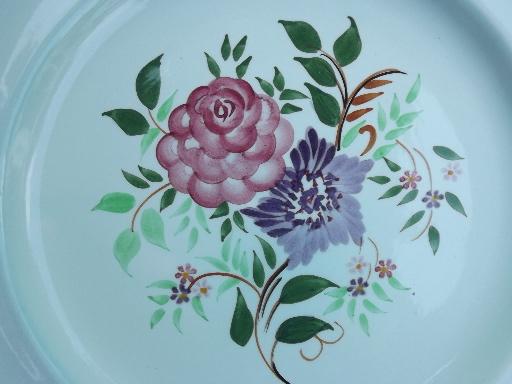 photo of Mandalay floral pattern vintage Adams - England Calyx Ware china plates #5