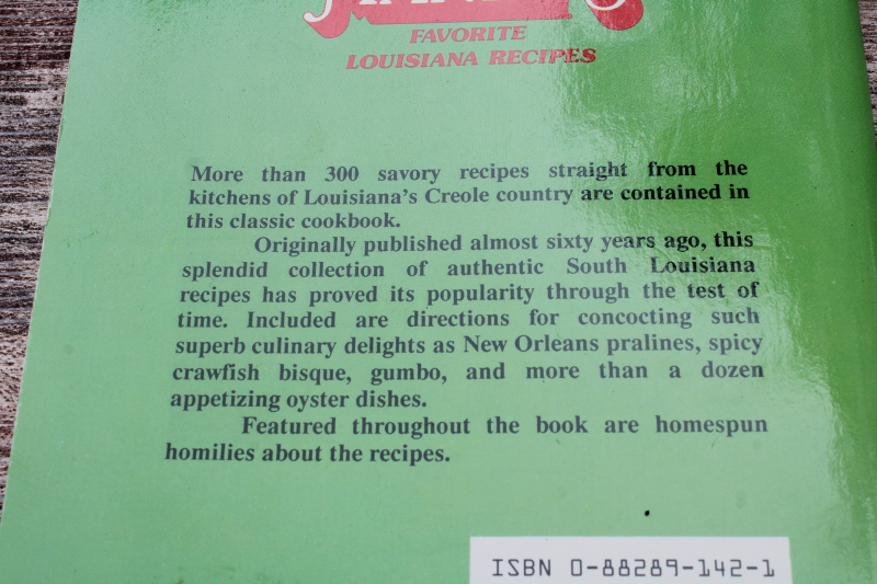 photo of Mandy's Favorite Louisiana Recipes cookbook, old fashioned Creole cooking #2