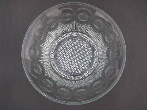 photo of Manhattan vintage Hocking pattern glass salad bowl #1