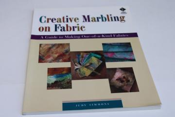 catalog photo of Marbling on Fabric, custom art print silk or quilt fabrics marbled painting instructions & advanced techniques 