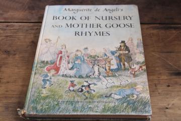 photo of Marguerite de Angeli illustrations book of Nursery and Mother Goose Rhymes