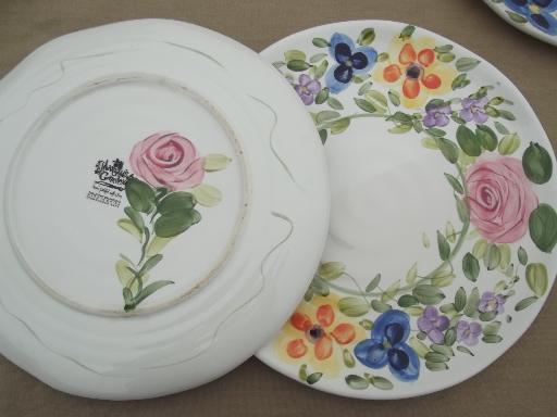 photo of Mariam's Garden Tabletops Unlimited hand painted floral china dinner plates #3