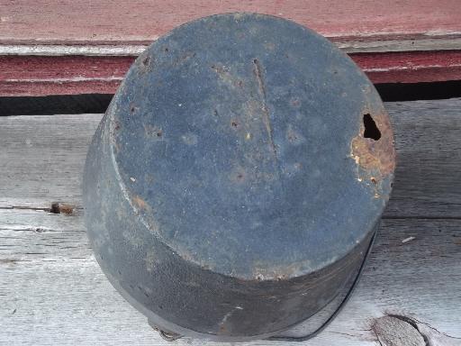 photo of Marietta PA, old Pennsylvania cast iron kettle or pot to hold flowers #5