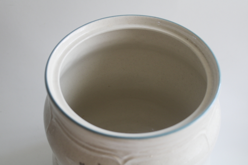 photo of Marmalade geese grandmacore cookie jar canister, vintage International stoneware  #5
