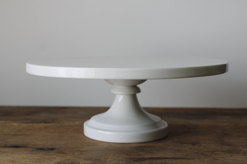 photo of Martha Stewart Collection Macy's all white china cake stand, classic ironstone style  #1
