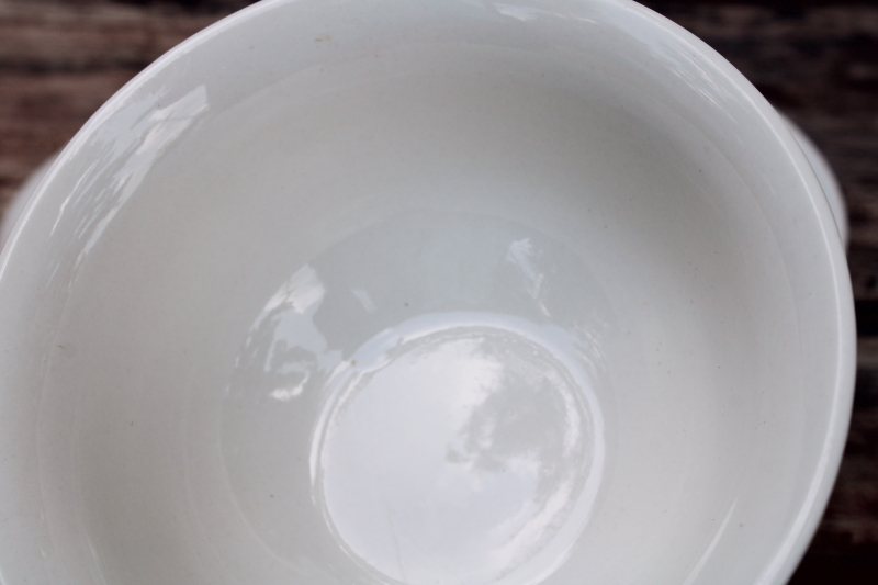 photo of Martha Stewart MSE Acorn oak leaf embossed china, deep bowls neutral fall dinnerware, white ironstone style #5