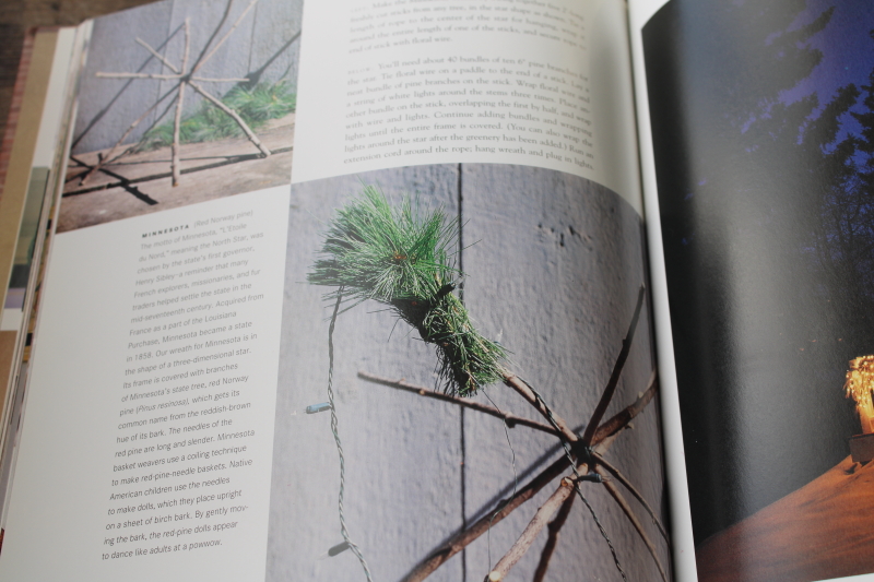 photo of Martha Stewart Wreaths, 90s vintage book with 52 designs for swags, holiday wreaths #5