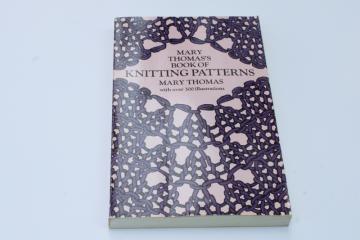 catalog photo of Mary Thomas Book of Knitting Patterns, Dover reprint vintage classic 